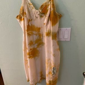 Tie dye slip dress